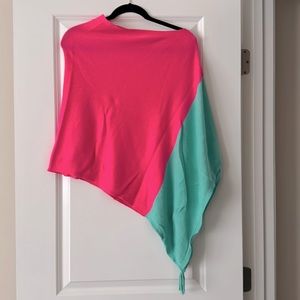 Lilly Pulitzer pink and green poncho. Size: one size